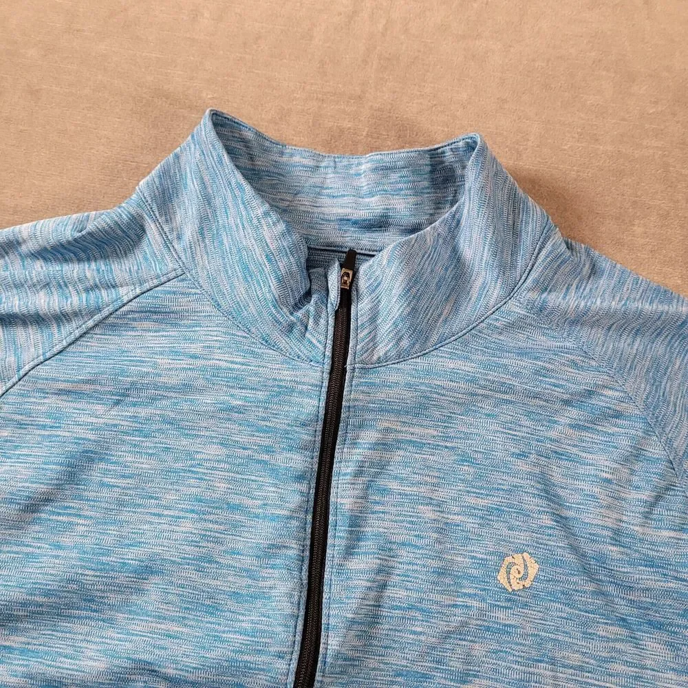 SB Tech Cool Play Mock Neck Blue 1/4 Zip‎ Pull Over Sweater Mens Sz 3XL